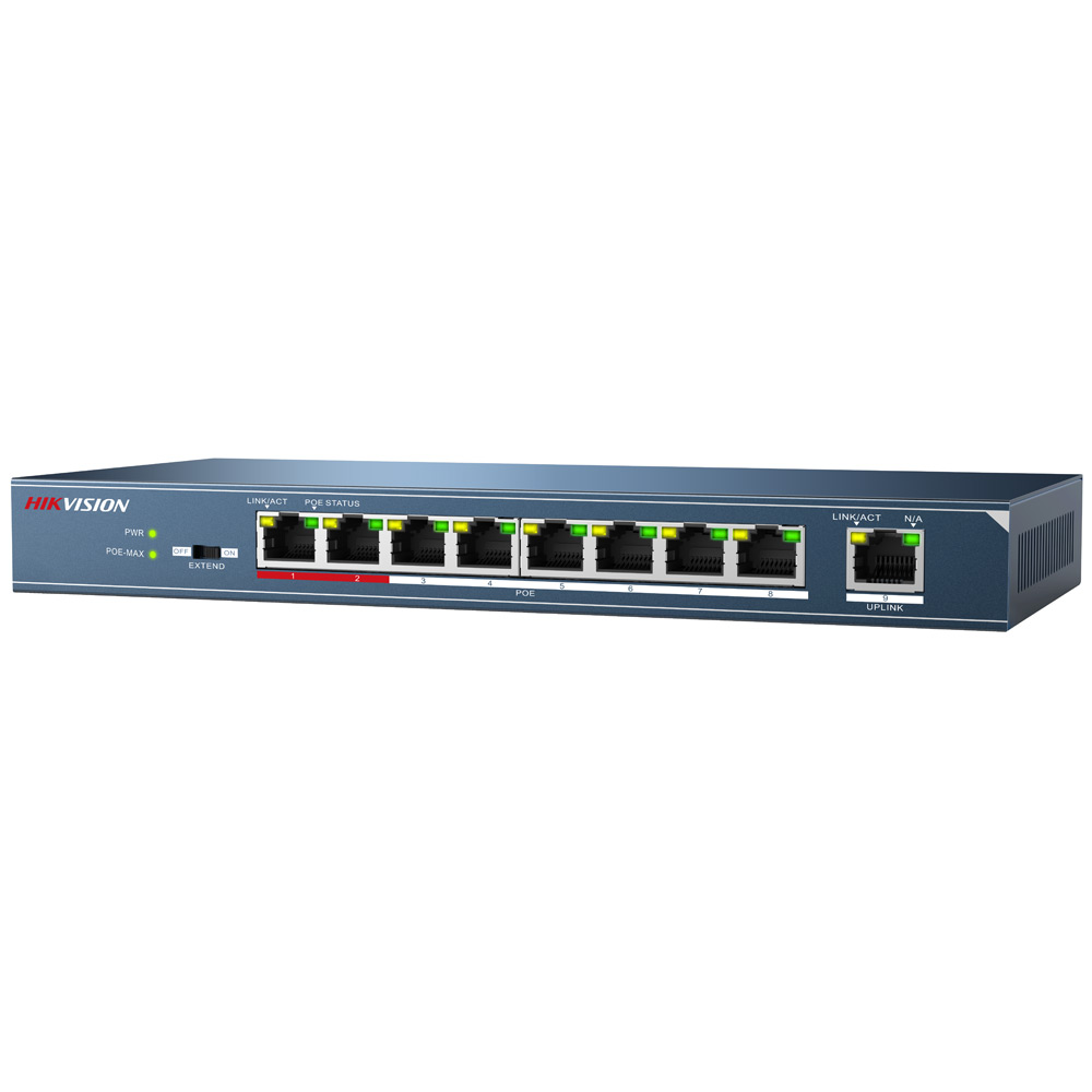 8-портовый неуправляемый PoE коммутатор OSNOVO SW-20820/B (96W) Fast Ethernet